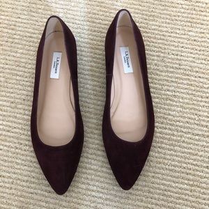 LK Bennett Jacqueline Flats Bordeaux 37
